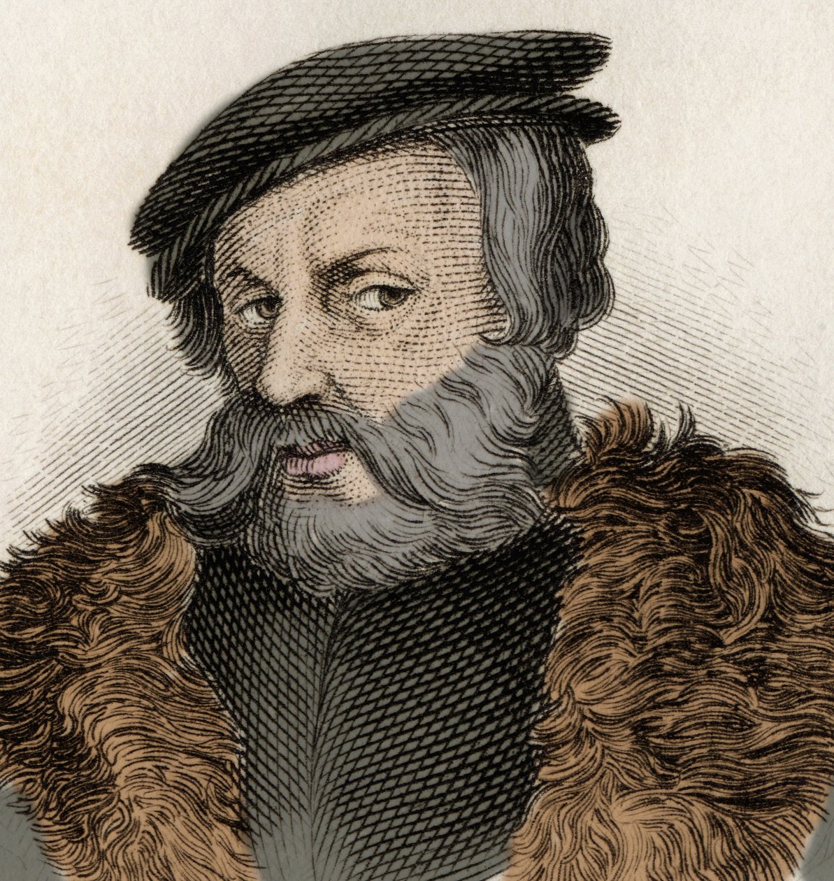 Portrait of Hernan Cortes, Spanish conquistador by Unknown artist