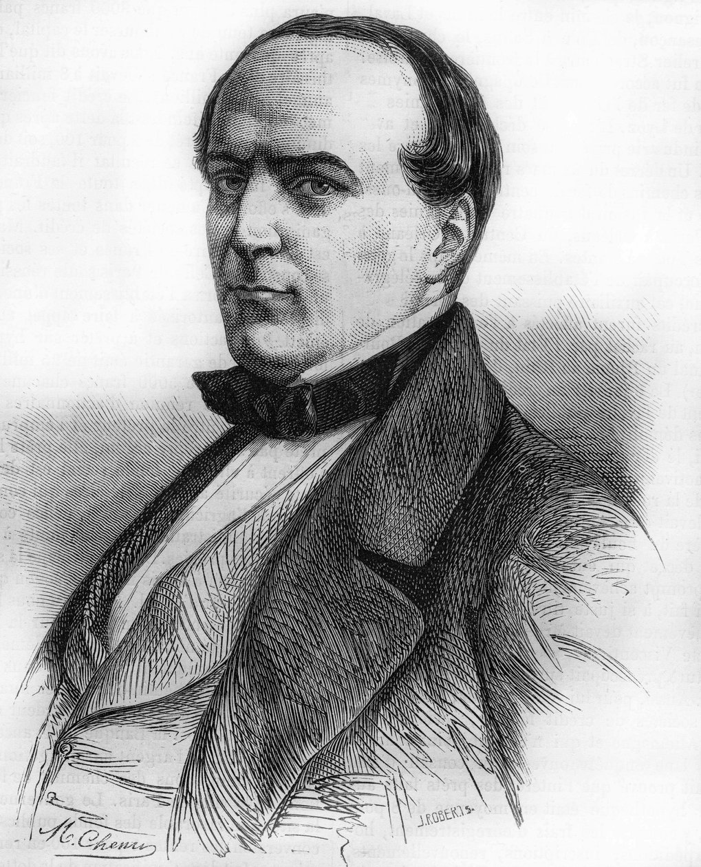 Portrait of Hippolyte Fortoul (1811-1856), Minister of Marine and Minister of Public Instruction (engraving from 1866) by Unknown artist
