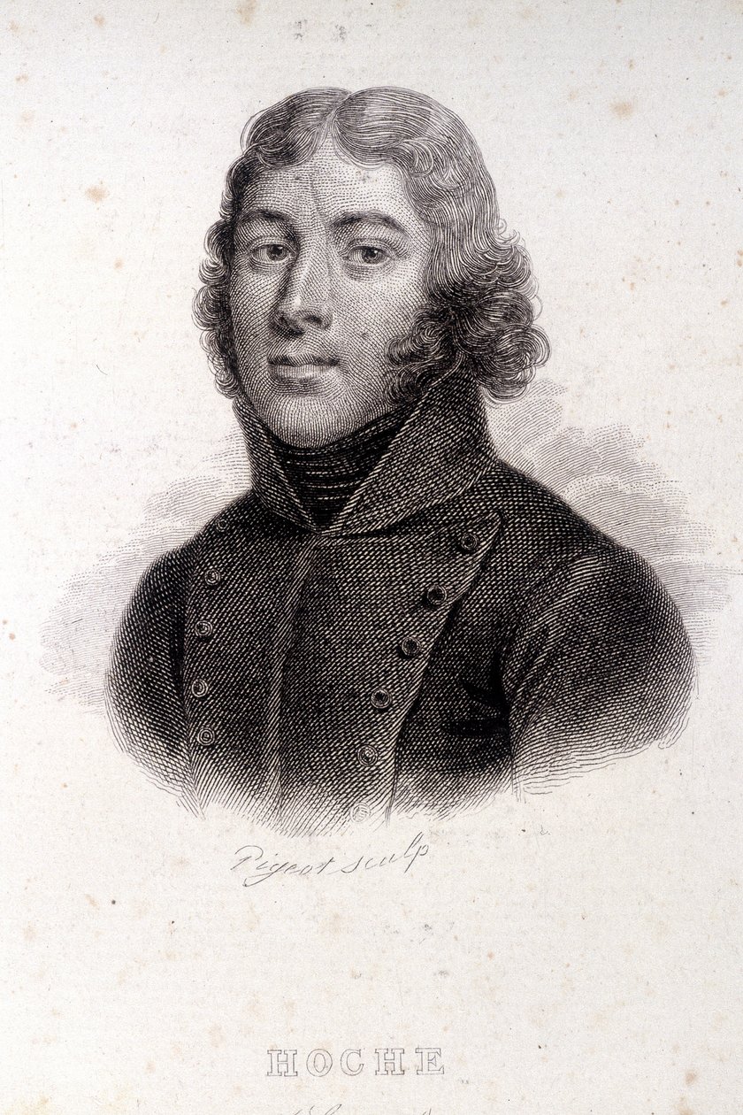 Portrait of Hoche, engraving of the 19th century by Unknown artist