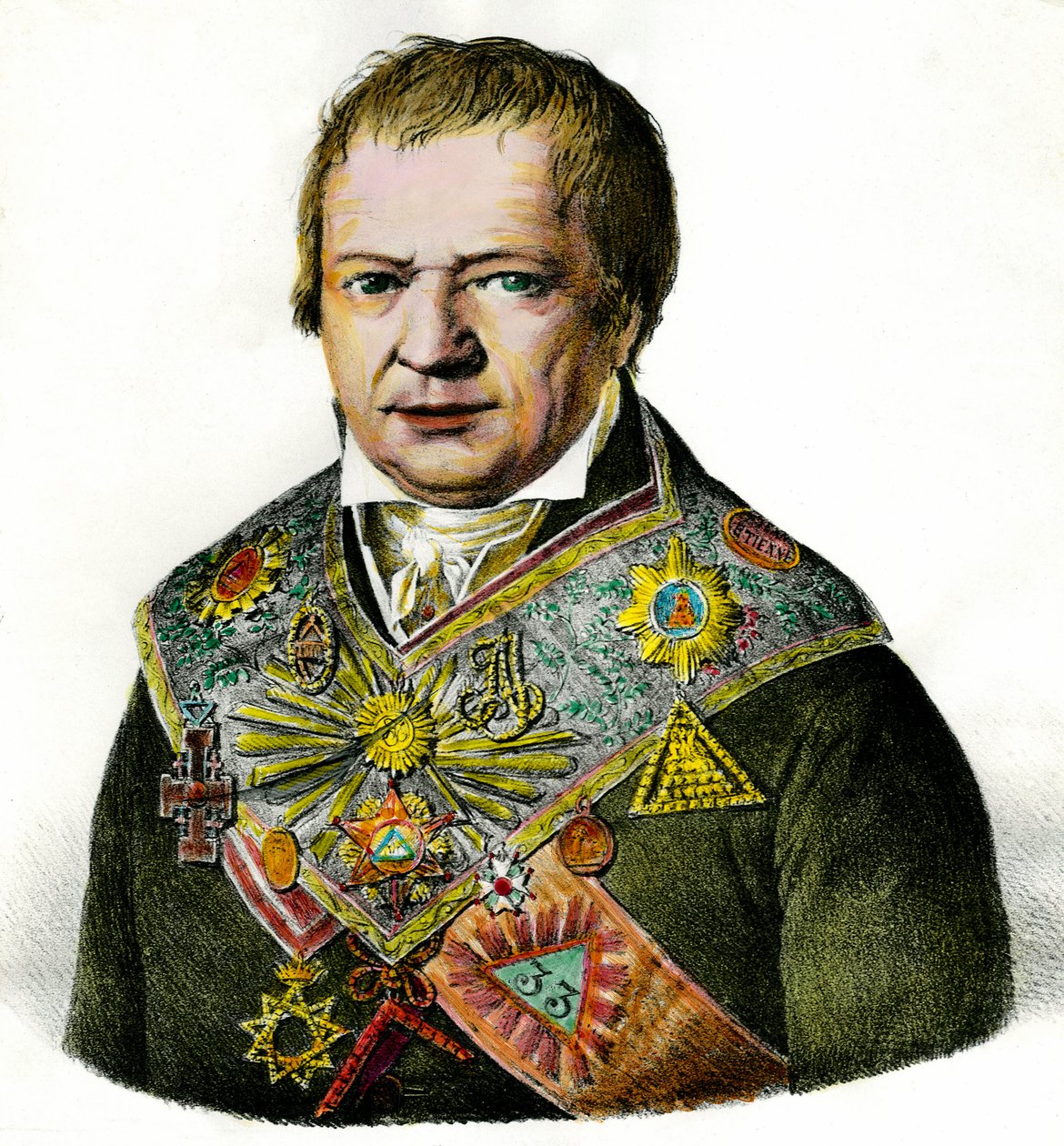Portrait of Houssement, Freemason by Unknown artist