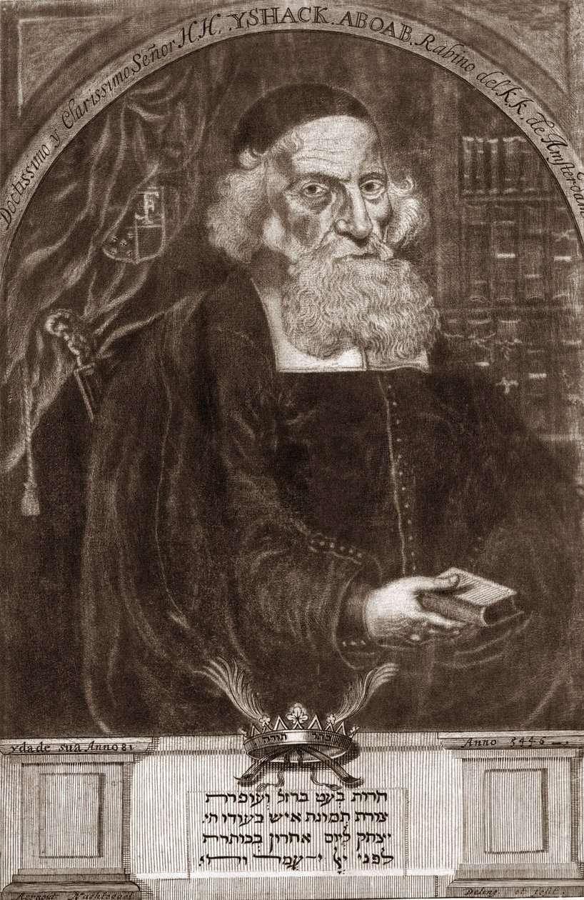 Portrait of Isaac Aboab da Fonseca (1605-1693) - Rabbi, Scholar, Kabbalist and Writer by Unknown artist