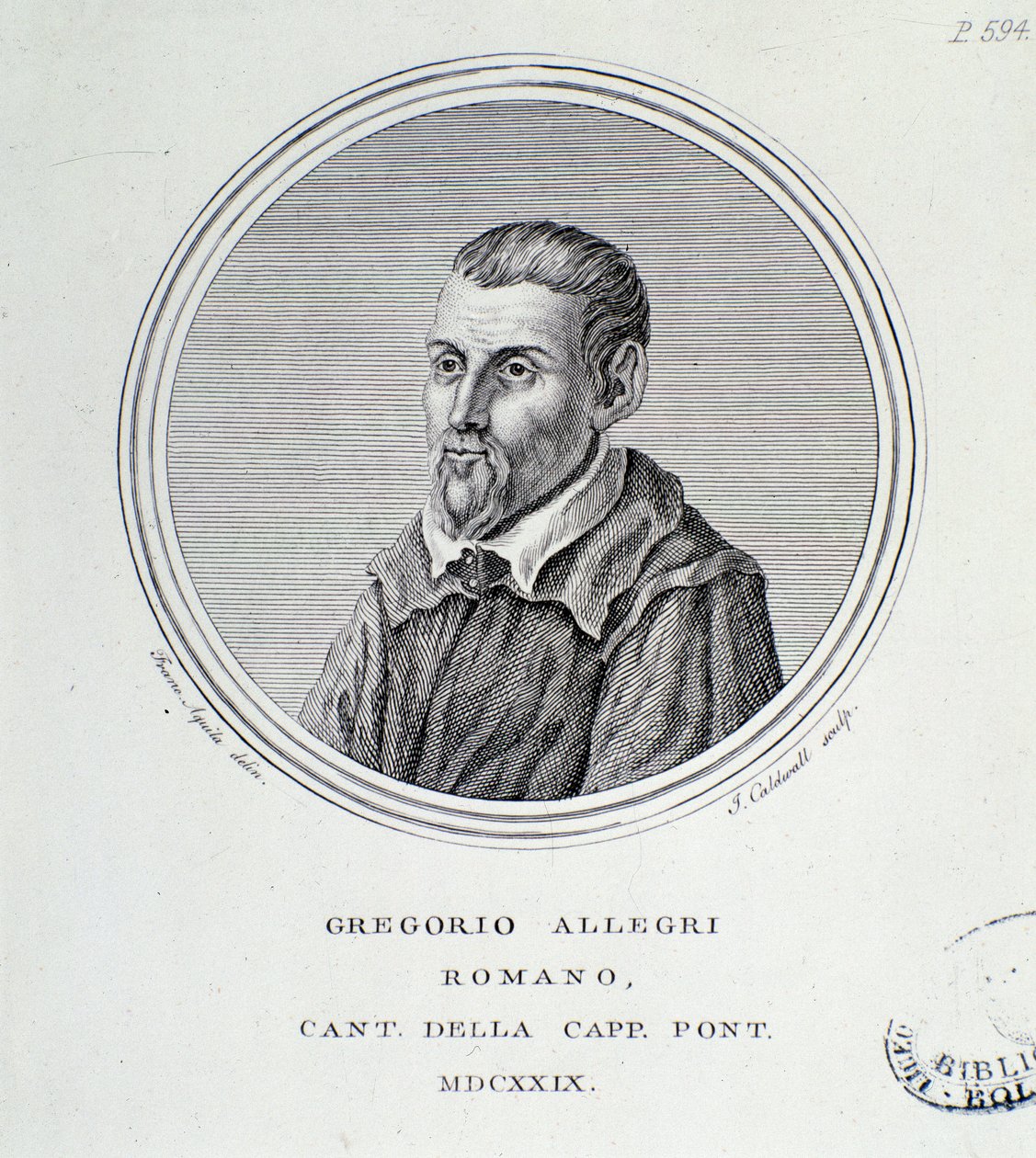 Portrait of Italian Composer Gregorio Allegri (1582-1652) by Unknown artist