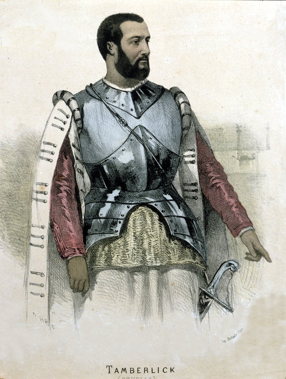 Portrait of Italian tenor Enrico Tamberlick (1820 - 1869) in Otello by Gioacchino Rossini. by Unknown artist