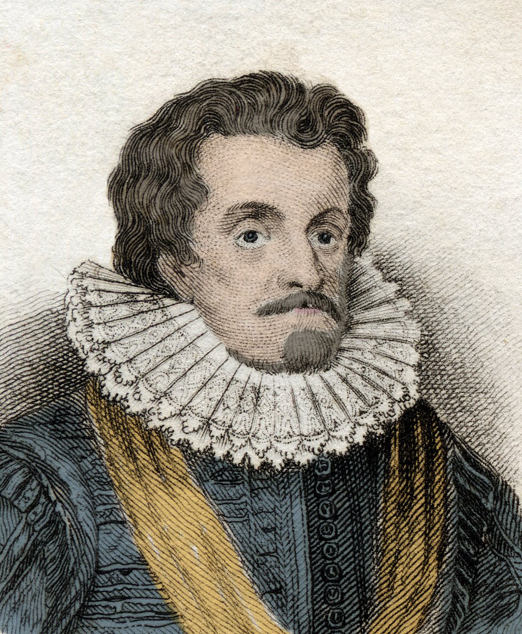 Portrait of James I, King of England and Ireland (or James VI, King of Scotland). 19th century engraving. by Unknown artist
