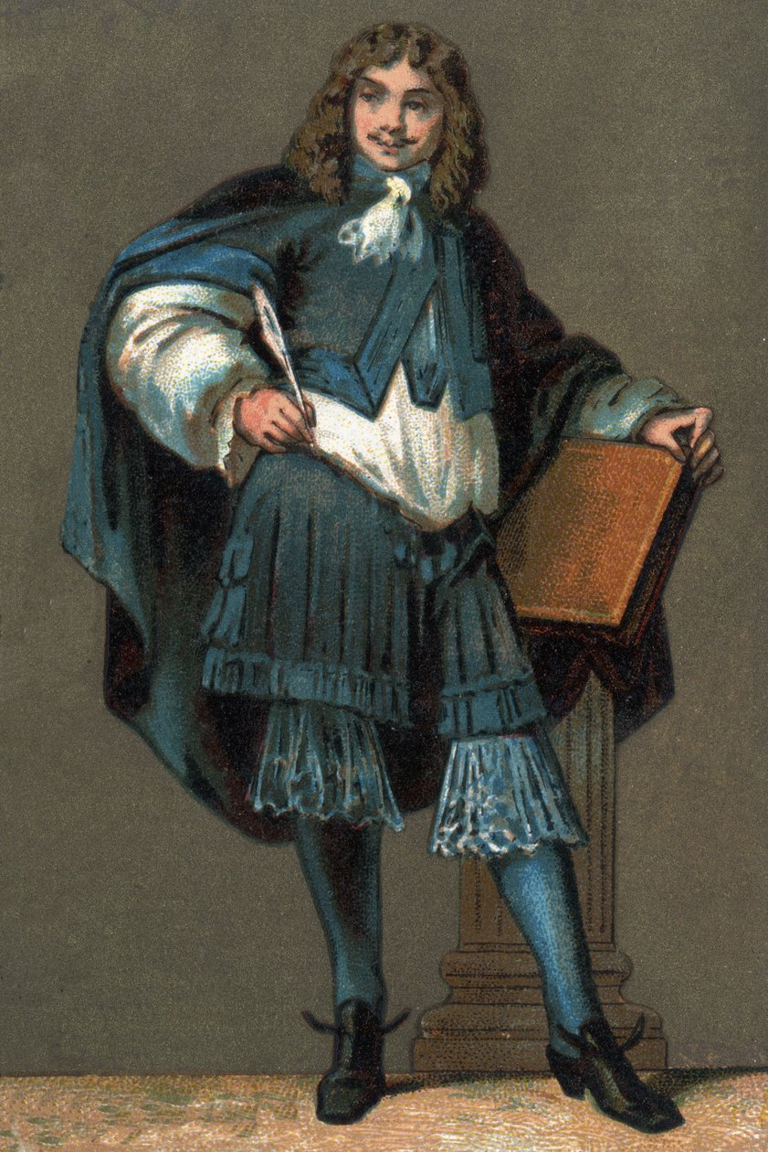 Portrait of Jean Baptiste Poquelin dit Moliere Chromolithography circa 1890 by Unknown artist