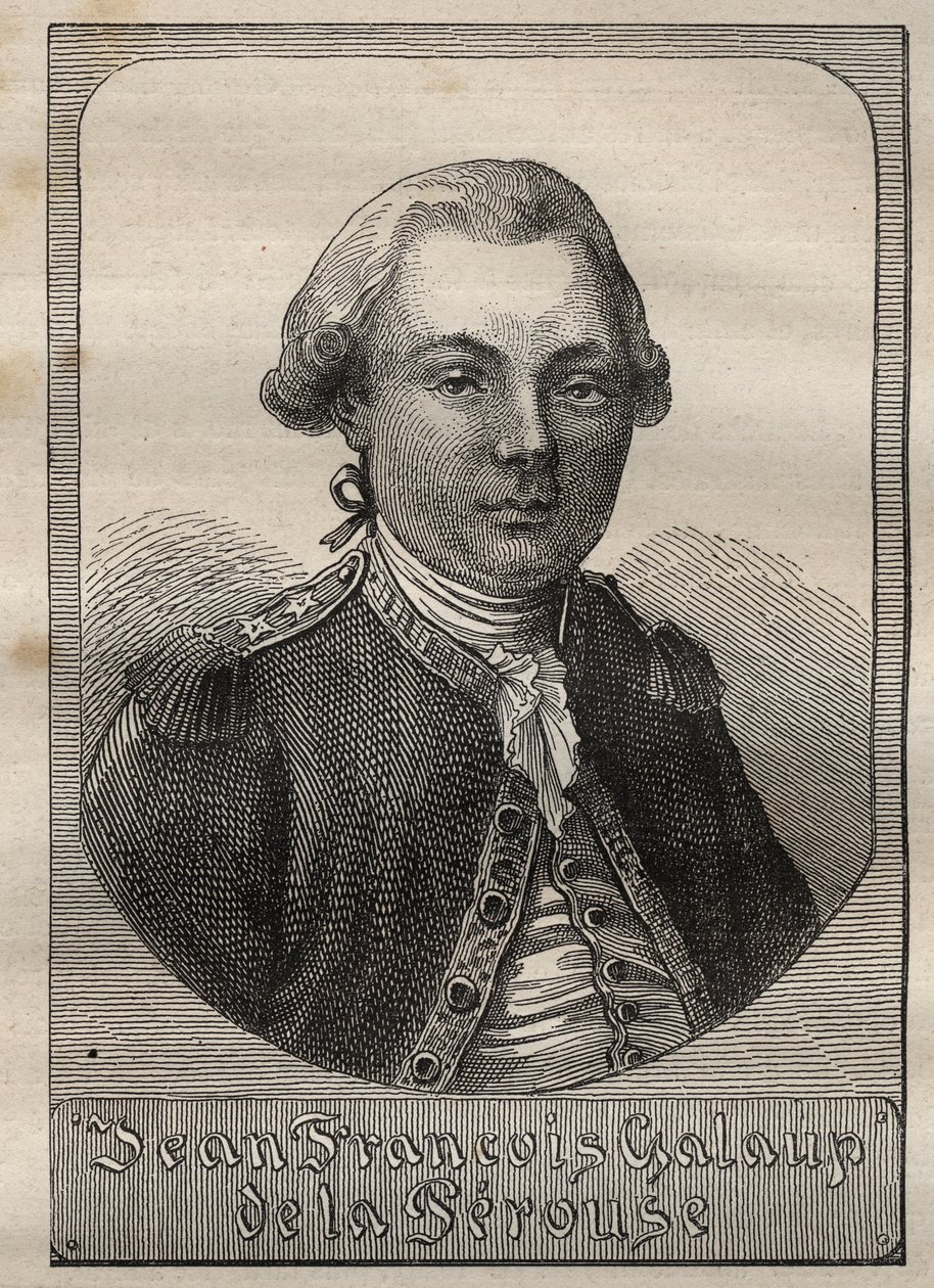 Portrait of Jean Francois de Galaup, Count of La Perouse (1741-1788) - illustration taken from 