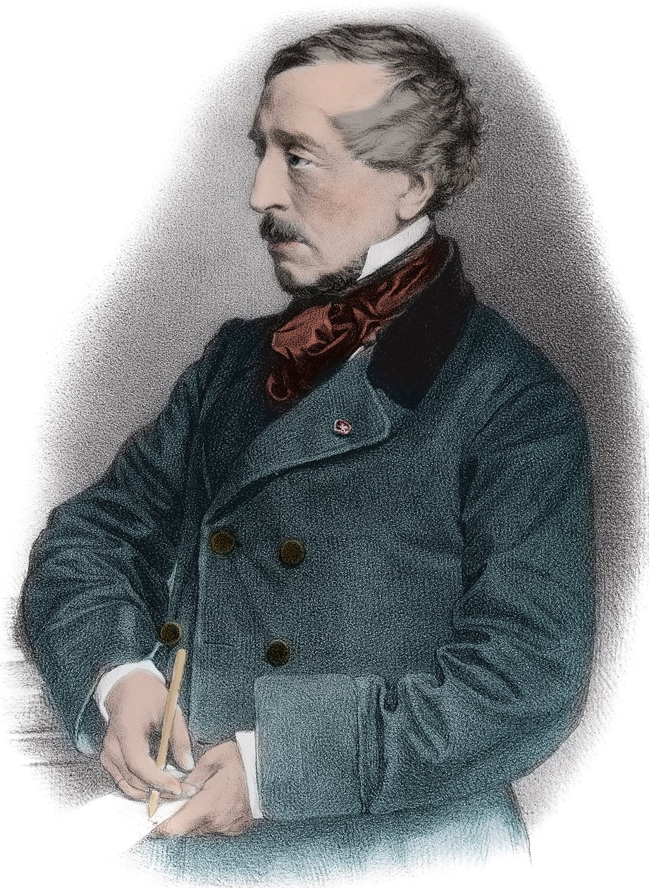 Portrait of Jean Jacques (Jean-Jacques) Ampere (1800-1864) French historian by Unknown artist