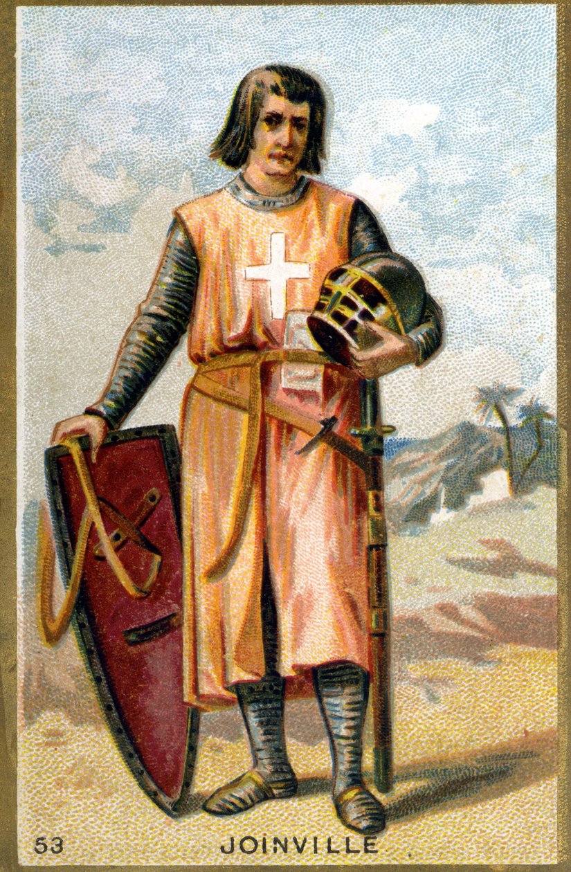Portrait of Jean de Joinville (1225 - 1317) French columnist. Chromolithography of the 19th century by Unknown artist