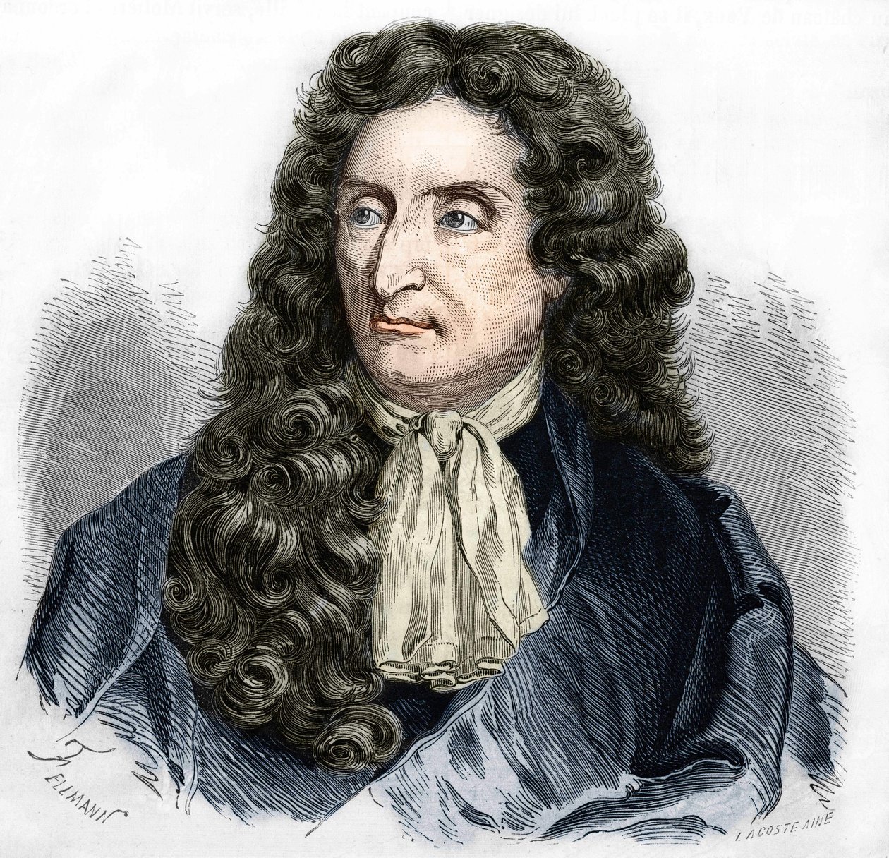 Portrait of Jean de La Fontaine (1621-1695), French poet by Unknown artist
