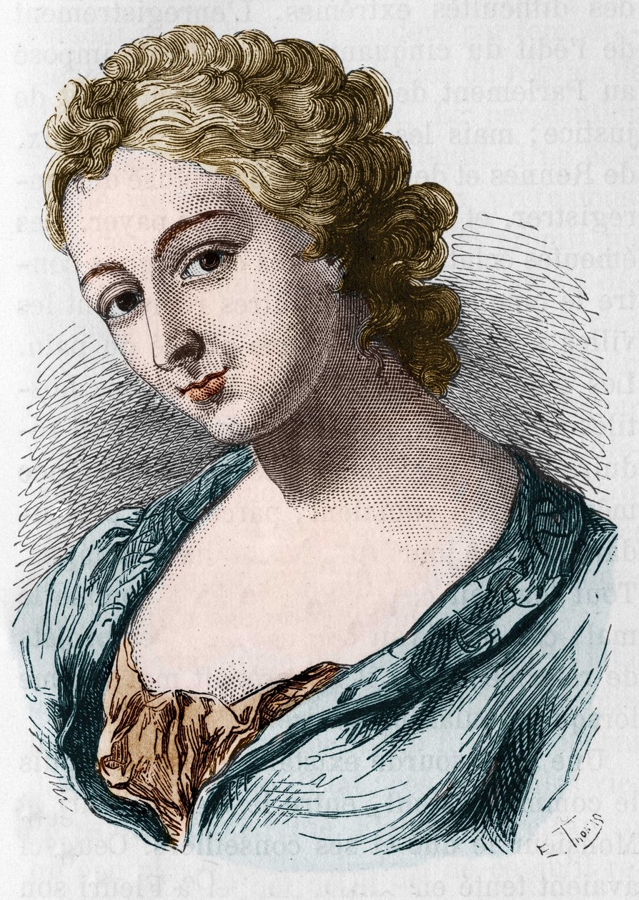 Portrait of Jeanne Agnes Berthelot de Plemont dit Madame la Marquise de Prue (1698-1727) by Unknown artist