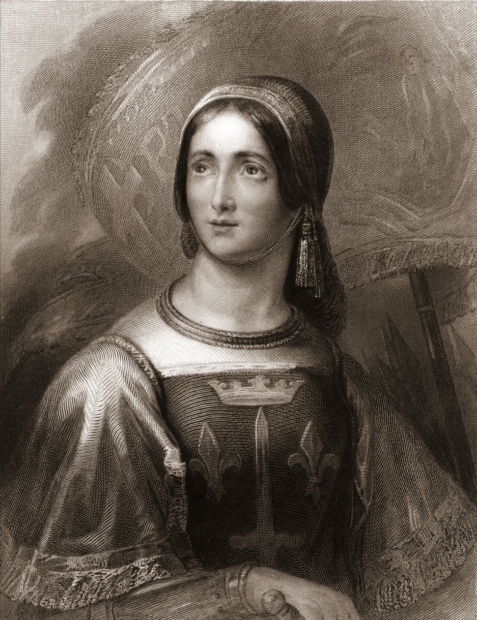 Portrait of Joan of Arc (1412-1431) - in Histoire des Français by Lavallée, engraving, sd by Unknown artist