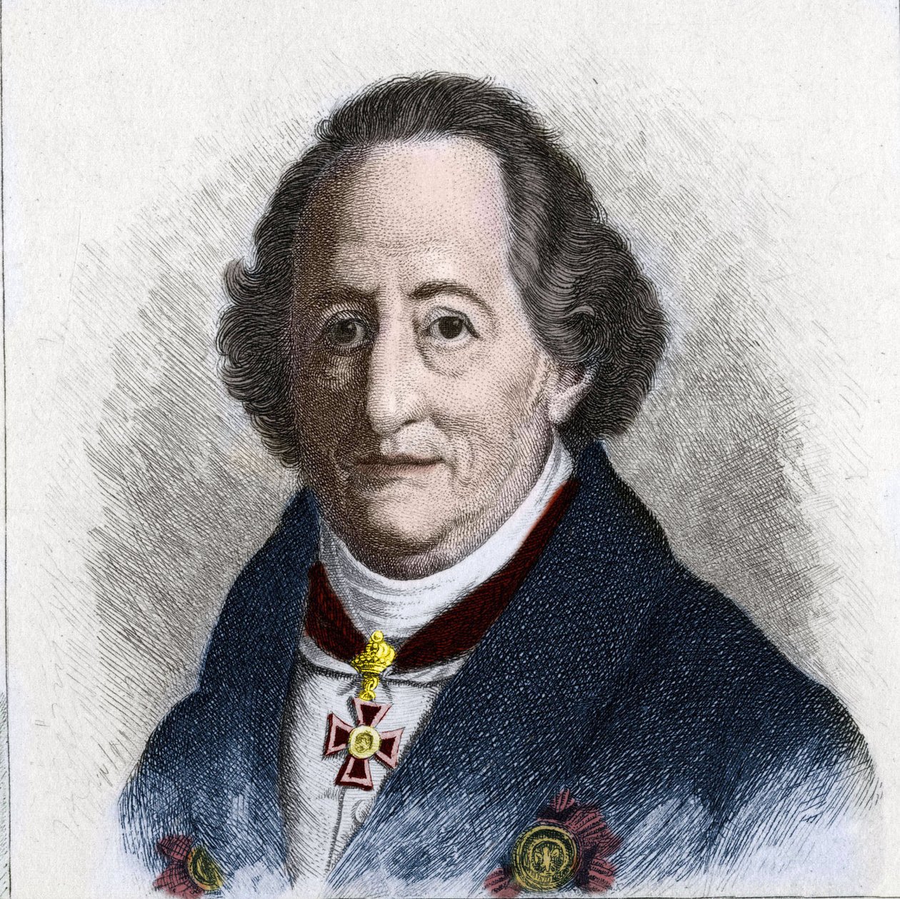 Portrait of Johann Wolfgang Goethe, German writer by Unknown artist