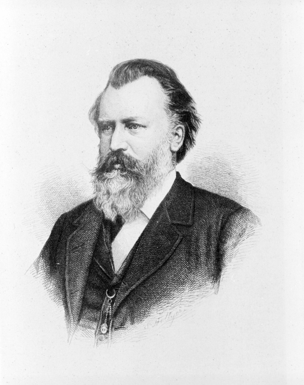 Portrait of Johannes Brahms by Unknown artist