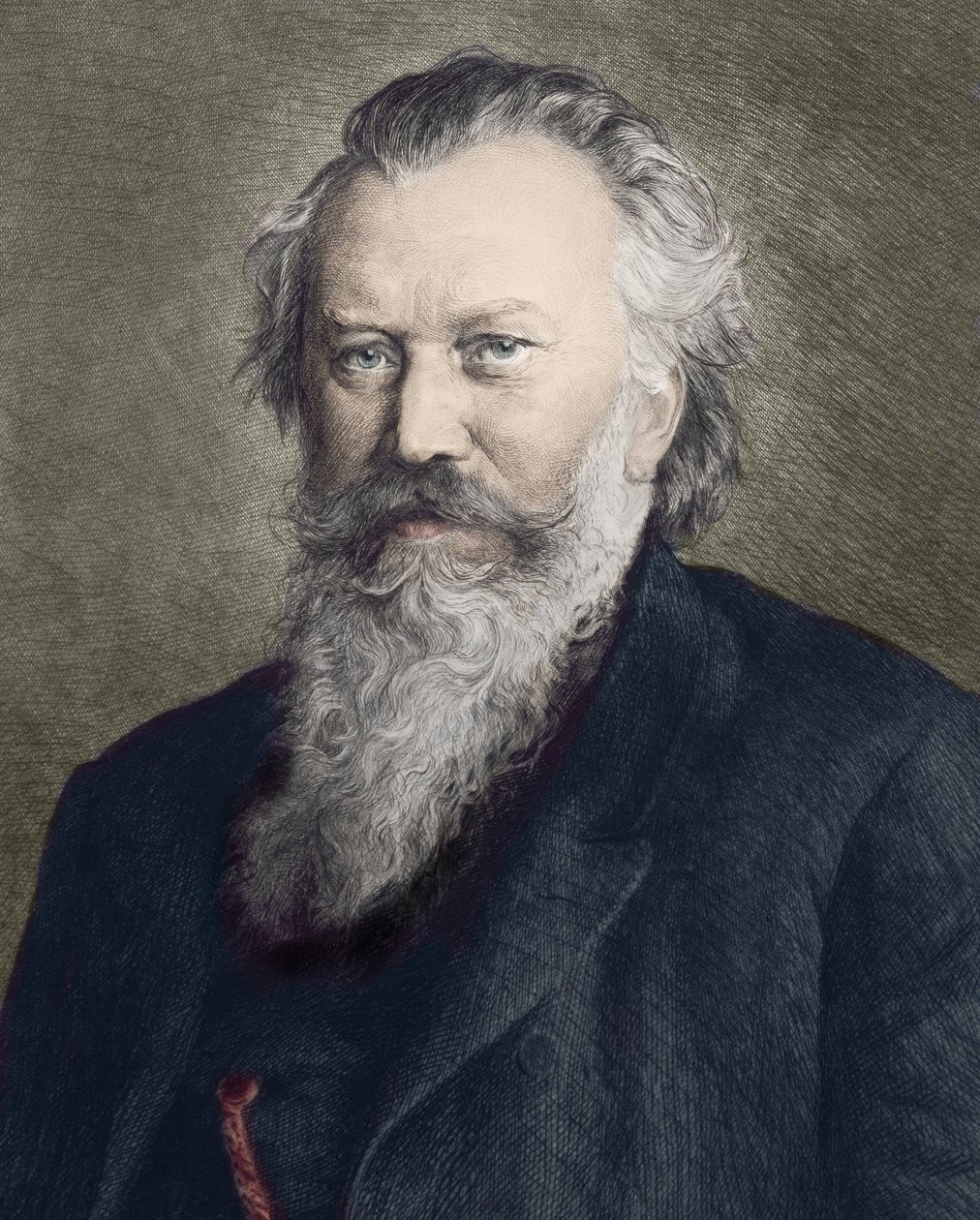 Portrait of Johannes Brahms (1833 - 1897), German composer, pianist and conductor by Unknown artist