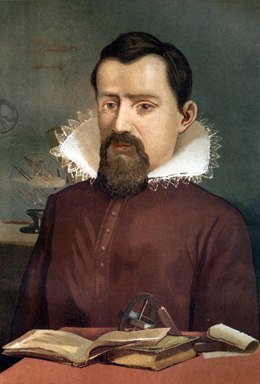 Portrait of Johannes Kepler (Keppler), astronomer (1571 - 1630), after La Ciencia y sus Hombres by Louis Figuier, Barcelona 1881 by Unknown artist