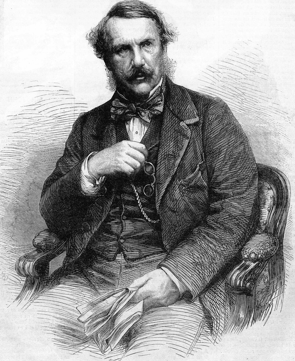 Portrait of John Laird Mair Lawrence, British administrator (1811 to 1879), Governor of English India (engraving 1864) by Unknown artist