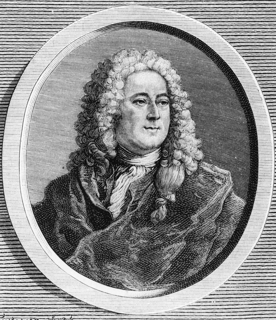 Portrait of John Law (1671 - 1729), Scottish financial who caused bankruptcy in 1720 (Event of the Rue Quincampoix) - in 