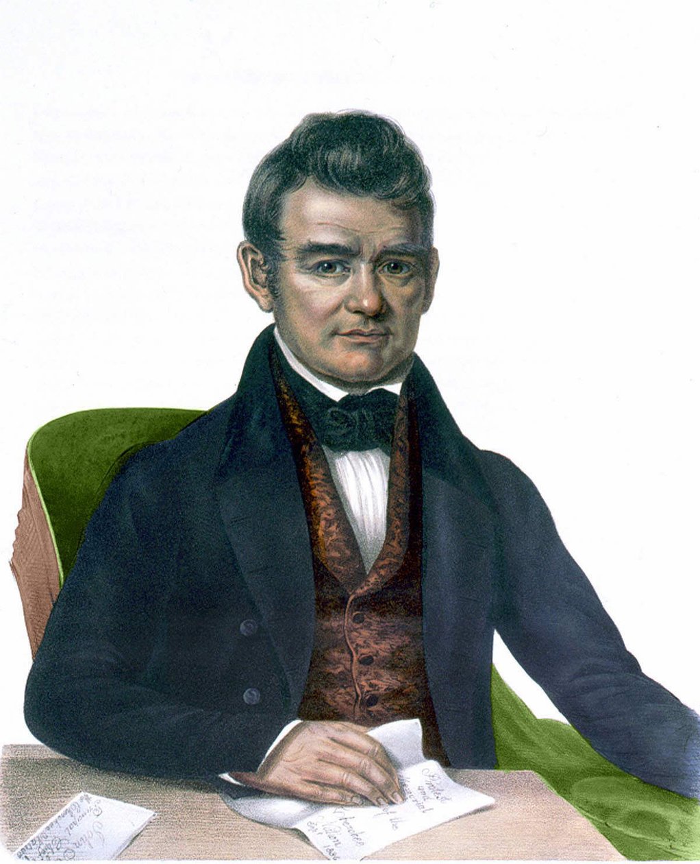 Portrait of John Ross, Engraving 1843 by Unknown artist