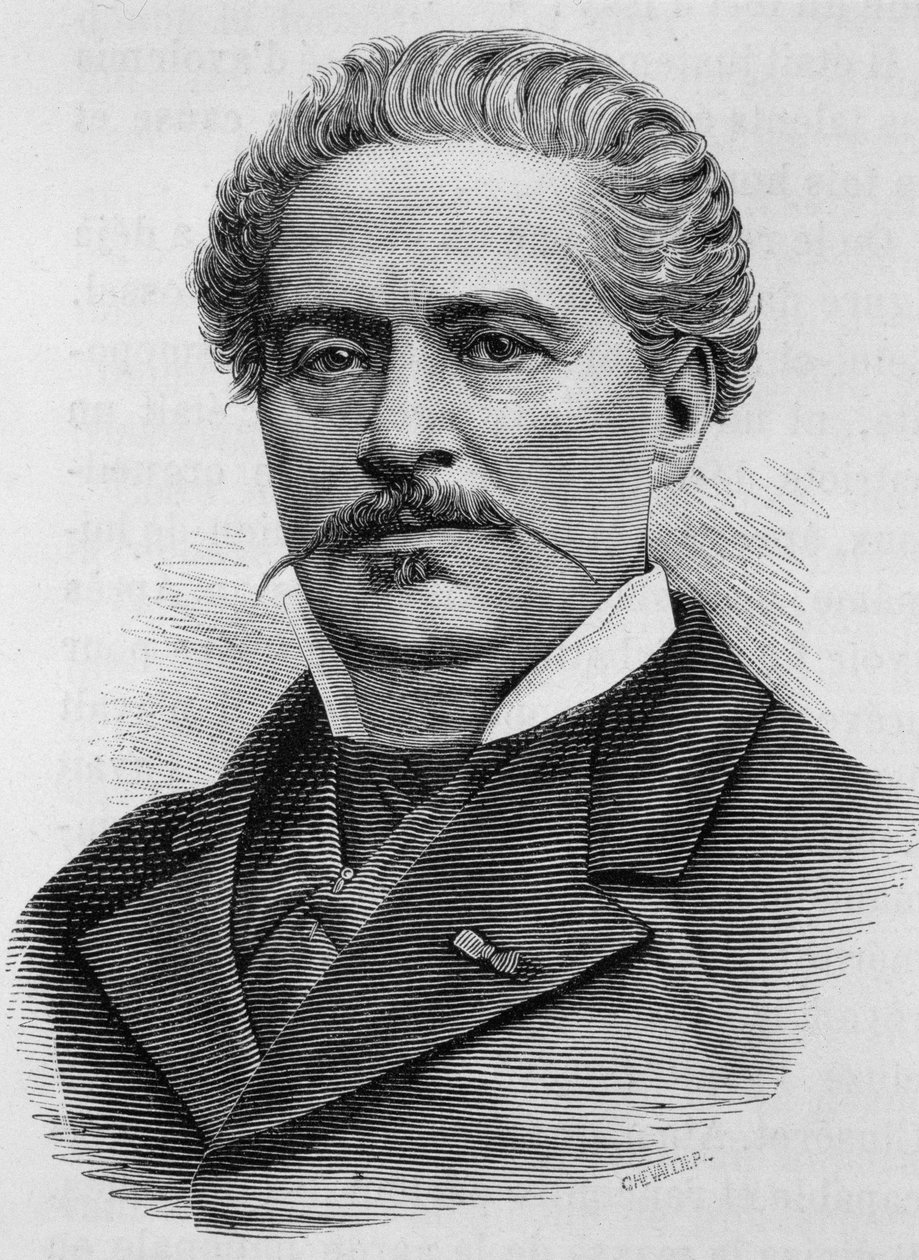Portrait of Jules Ducatel. 19th century engraving by Unknown artist
