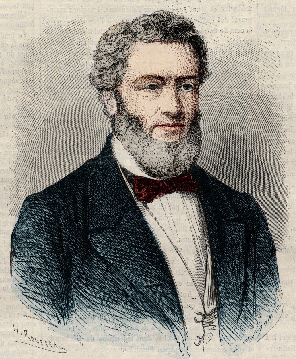 Portrait of Jules Favre, French politician and lawyer. Engraving in 
