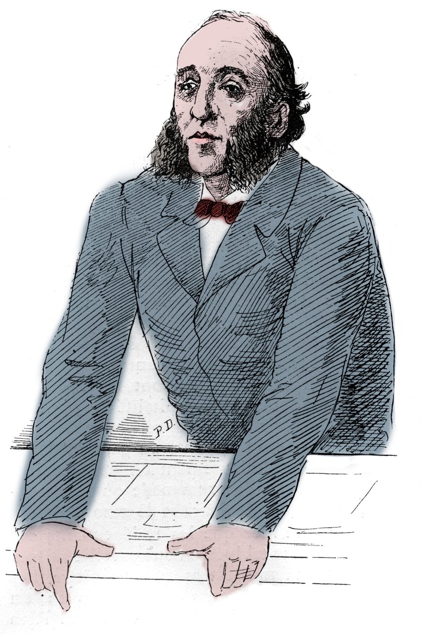 Portrait of Jules Ferry (1832-1893), French politician. Engraving in Le Monde Illustré by Unknown artist