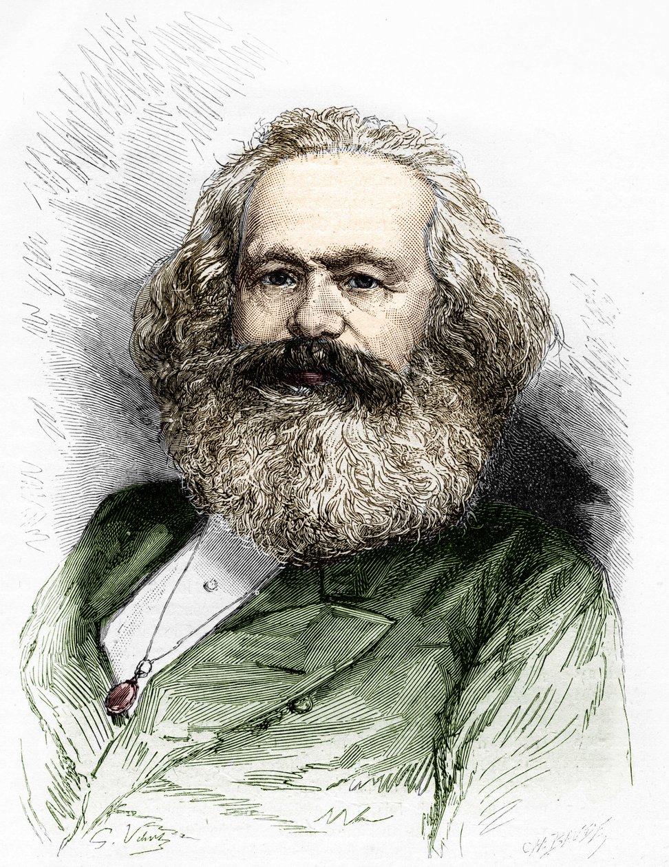 Portrait of Karl Marx, Theorist of Socialism and German Revolutionary (1818-1883) by Unknown artist