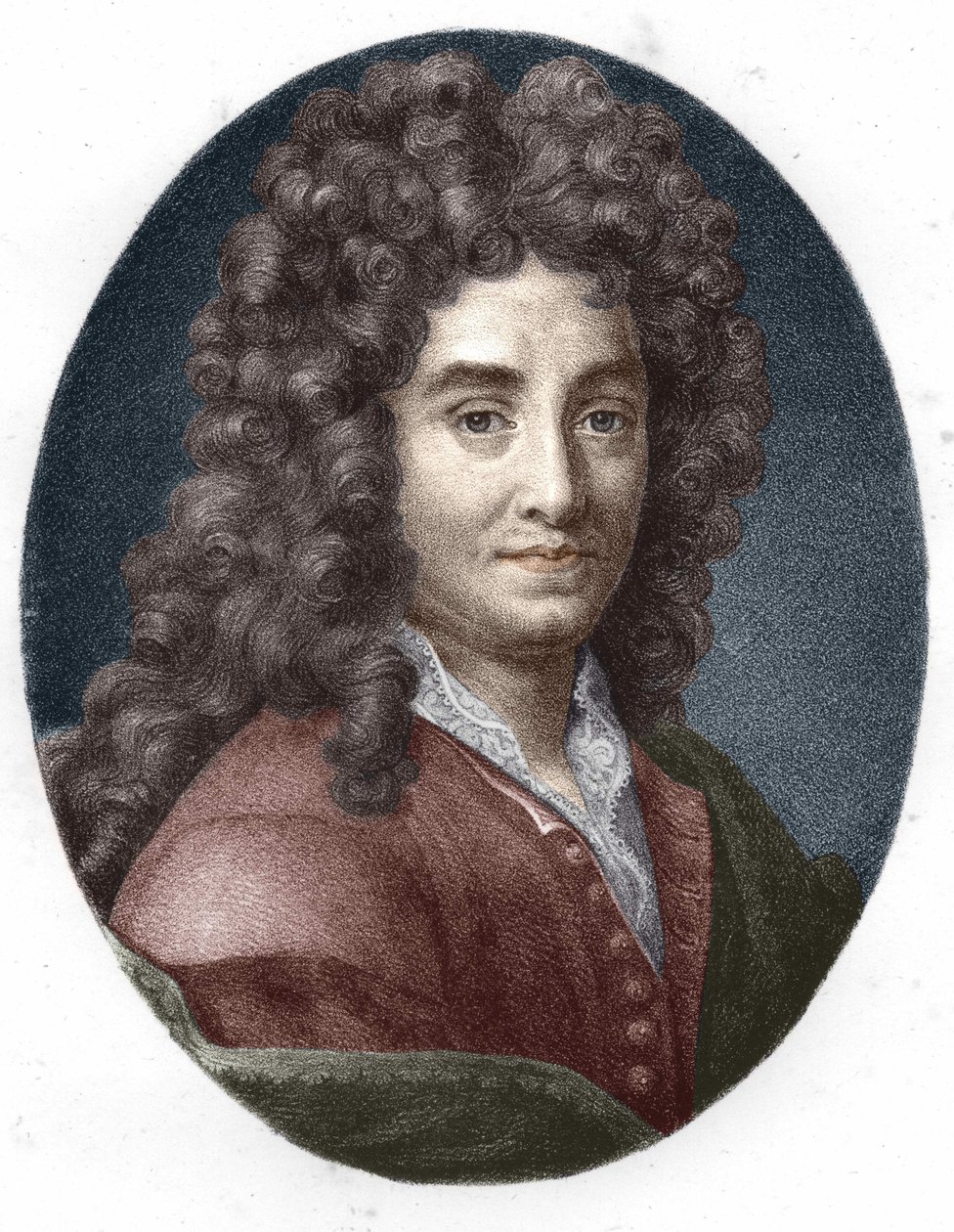 Portrait of La Bruyère. 19th century engraving by Unknown artist