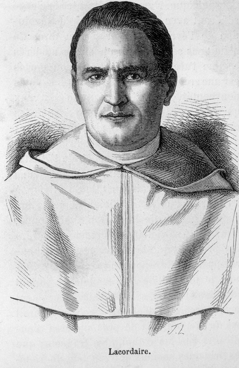 Portrait of Lacordaire, French priest and Dominican (1802 - 1861) by Unknown artist