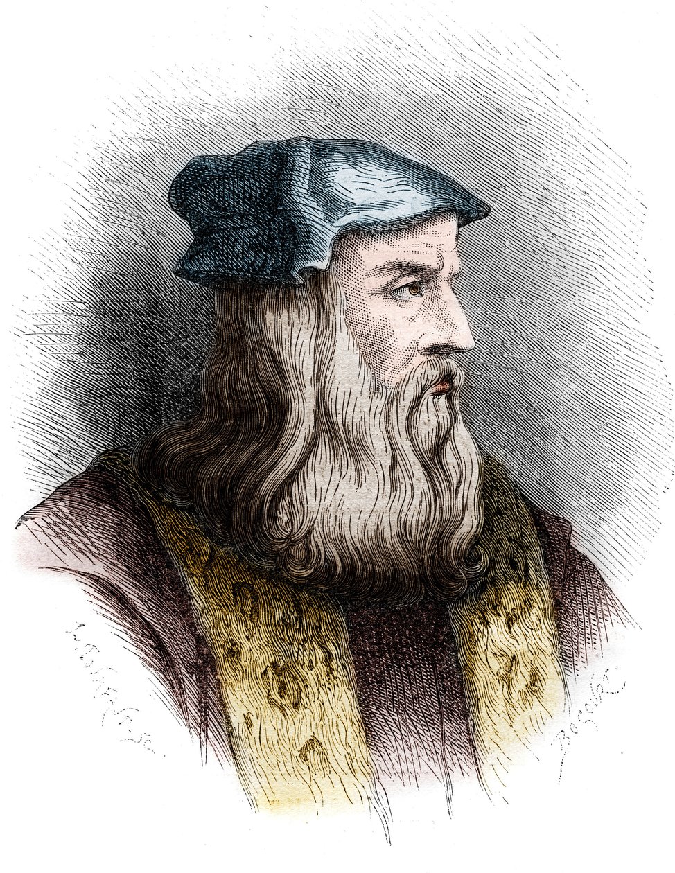 Portrait of Leonardo da Vinci (1452-1519), Italian painter. by Unknown artist