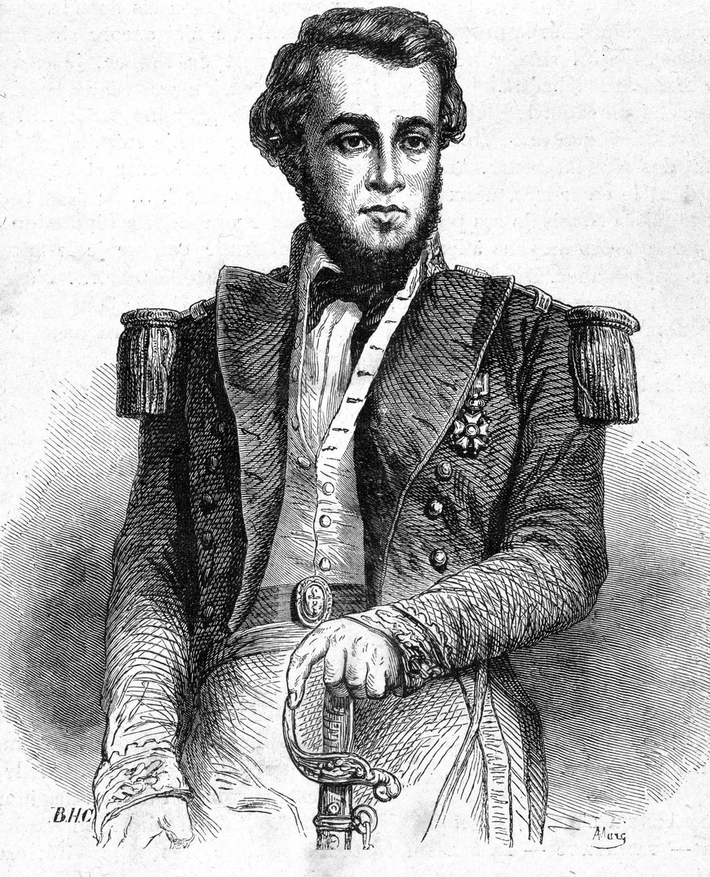 Portrait of Lieutenant Bellot (1826-1853) - in Les Contemporains by Unknown artist