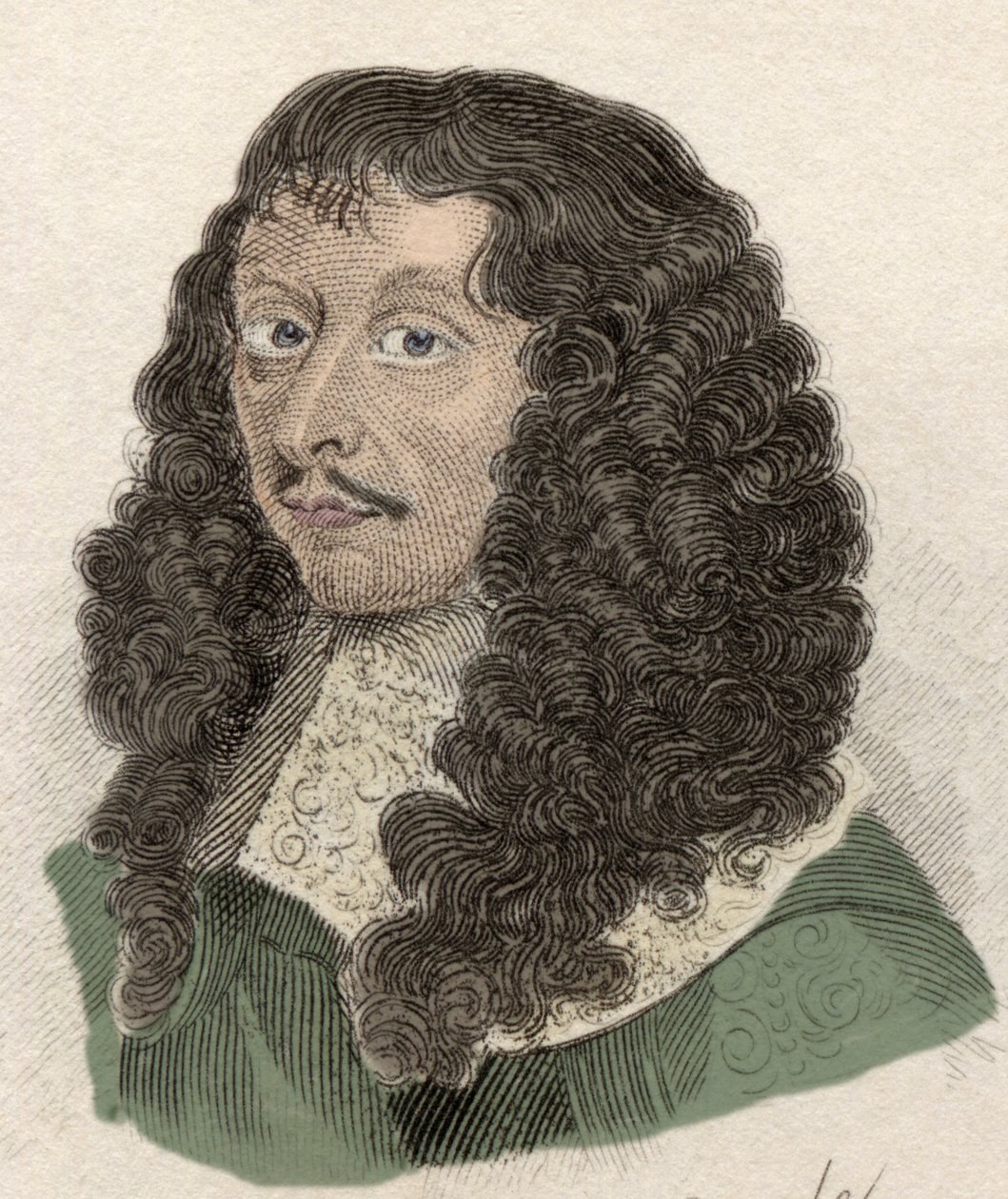 Portrait of Louis II of Bourbon, Prince of Conde (1621-1686), French general (engraving) by Unknown artist