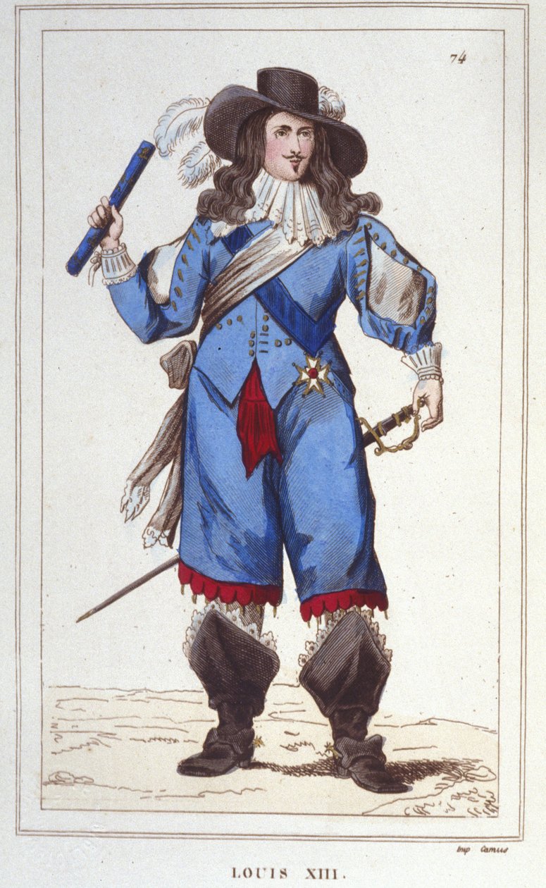 Portrait of Louis XIII, King of France (engraving of 1830) by Unknown artist
