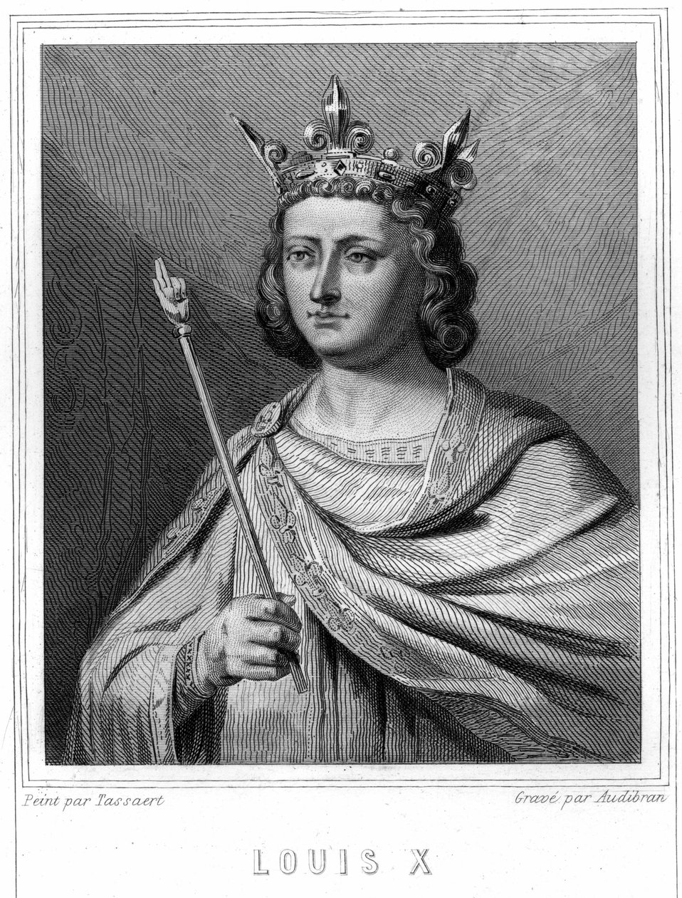 Portrait of Louis X le Hutin (1289 - 1316), King of France - in 