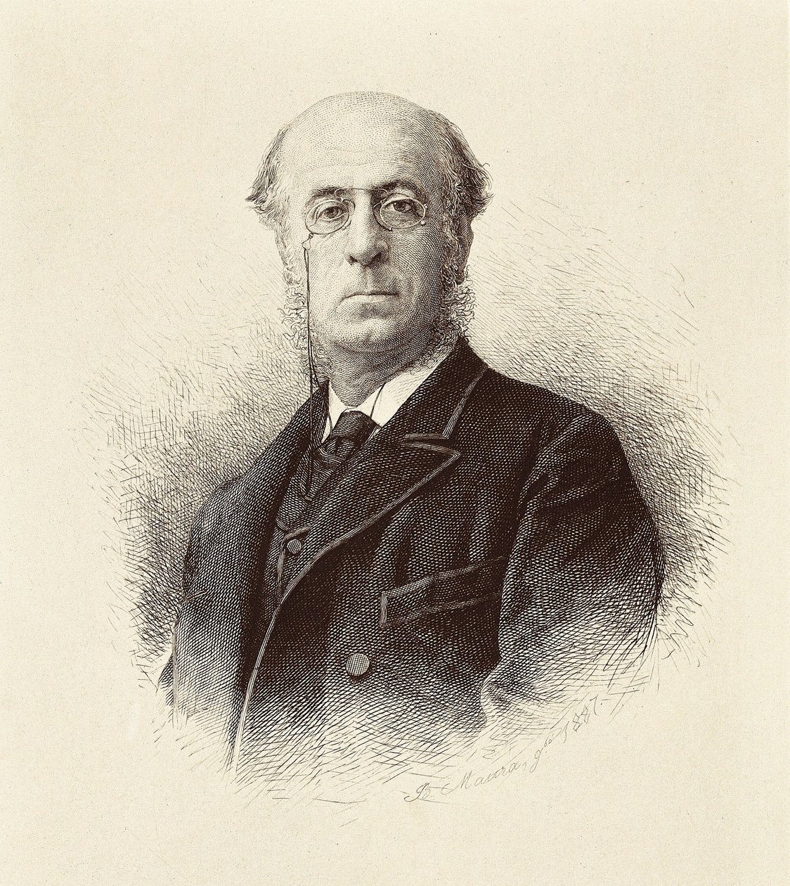 Portrait of Manuel Silvela y la Vielleuze, Spanish politician by Unknown artist