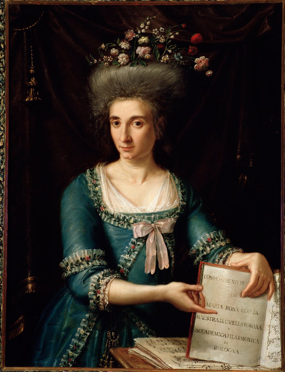 Portrait of Maria Rosa Coccia (1759-1833) Italian harpsichordist and composer by Unknown artist