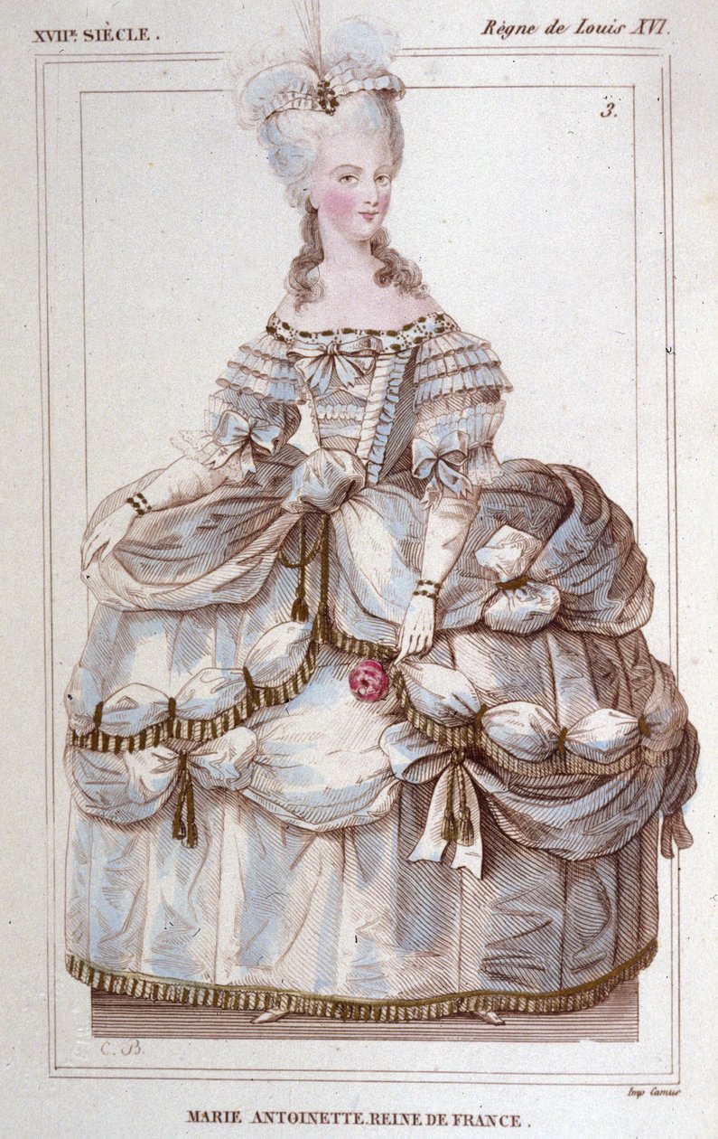 Portrait of Marie Antoinette (1755-1793). Engraving of 1830