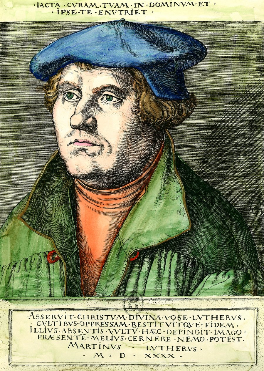 Portrait of Martin Luther (16th Century Engraving) by Unknown artist