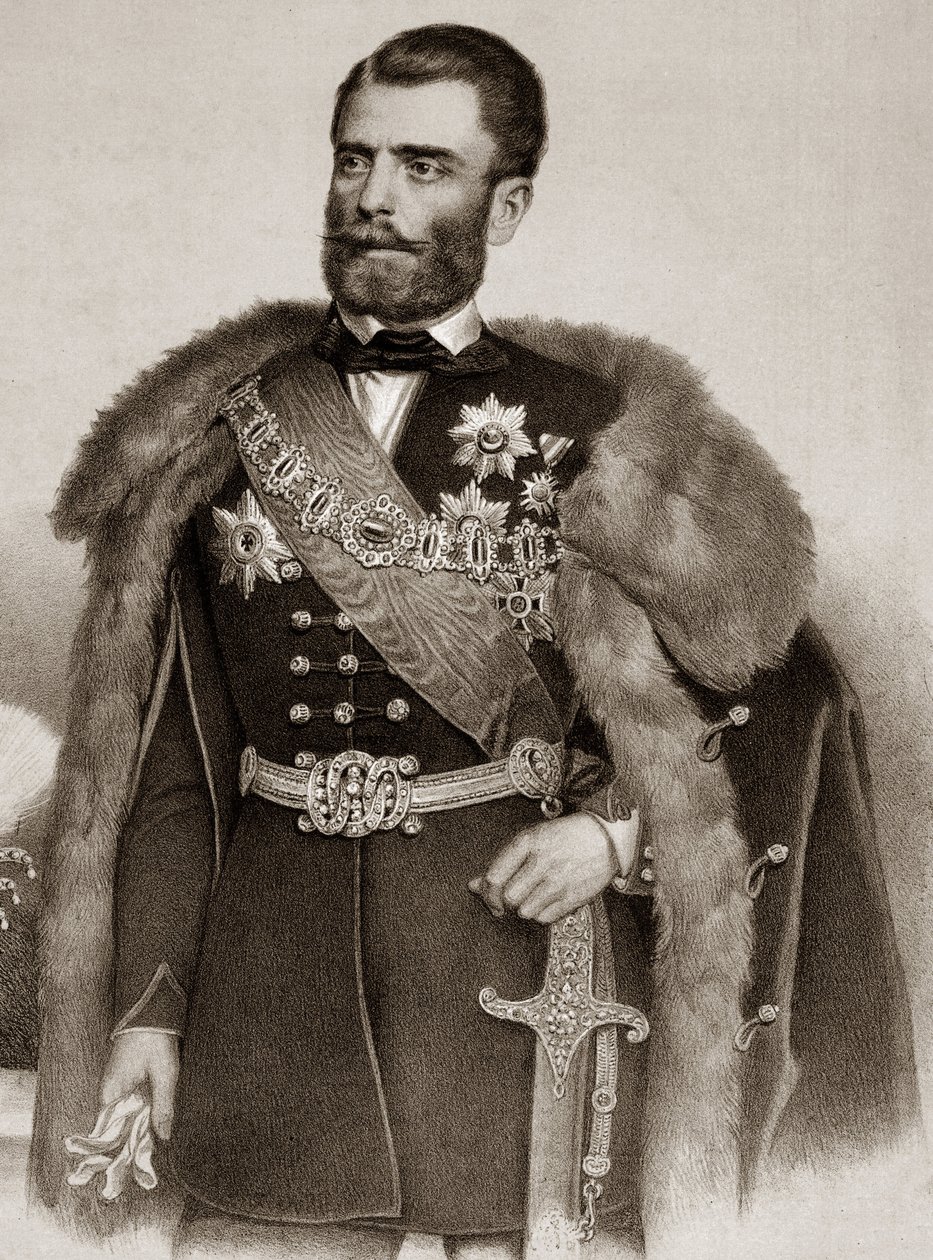 Portrait of Mihailo Obrenovic III Prince of Serbia (1823-1868) by Unknown artist
