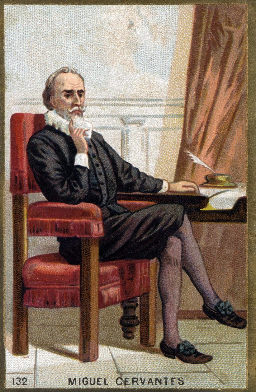 Portrait of Miguel Cervantes Saavedra, Spanish writer by Unknown artist