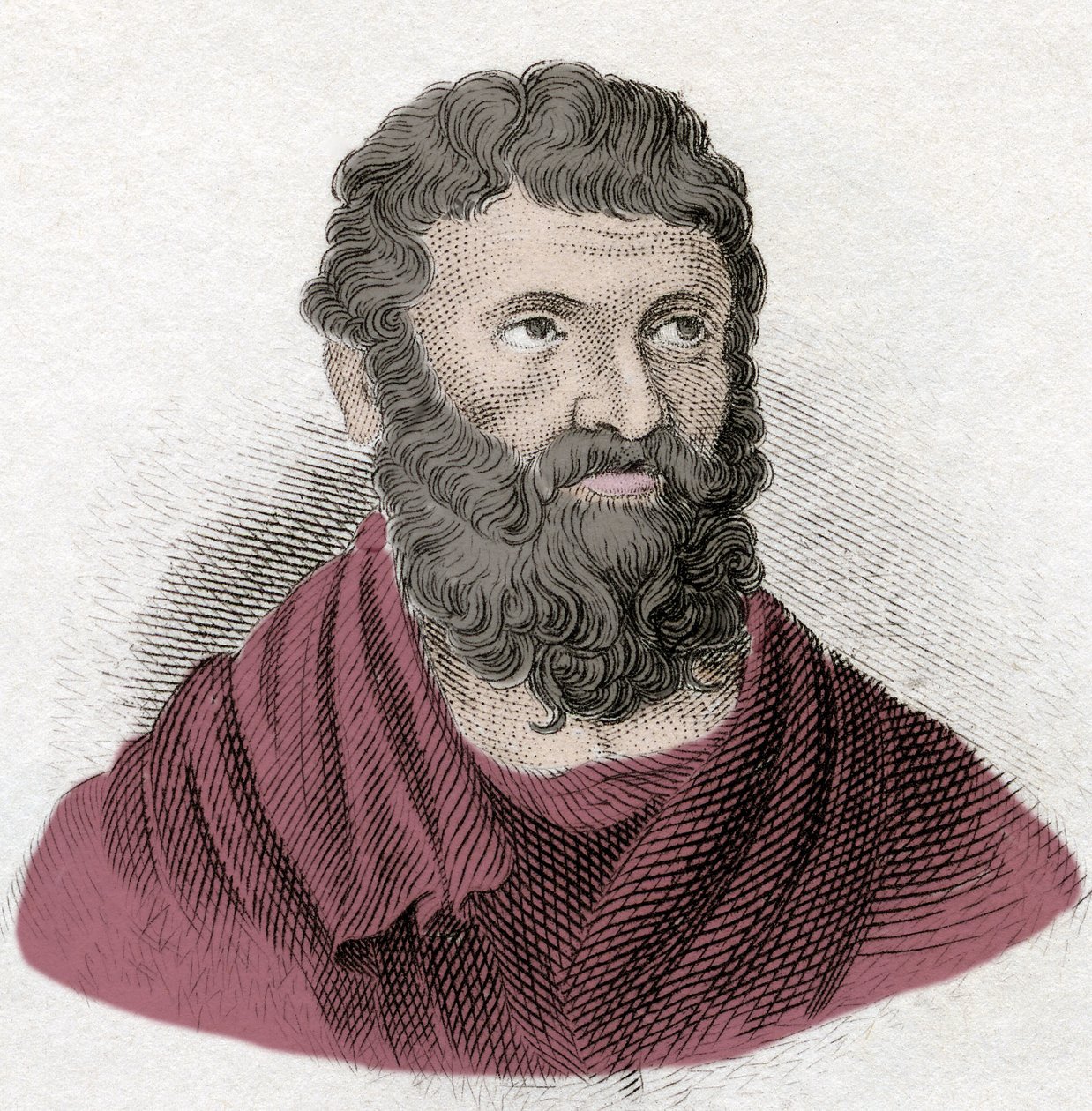 Portrait of Miltiades the Younger (540-489 BC), Athenian strategist and tyrant of Chersonese of Thrace (engraving) by Unknown artist