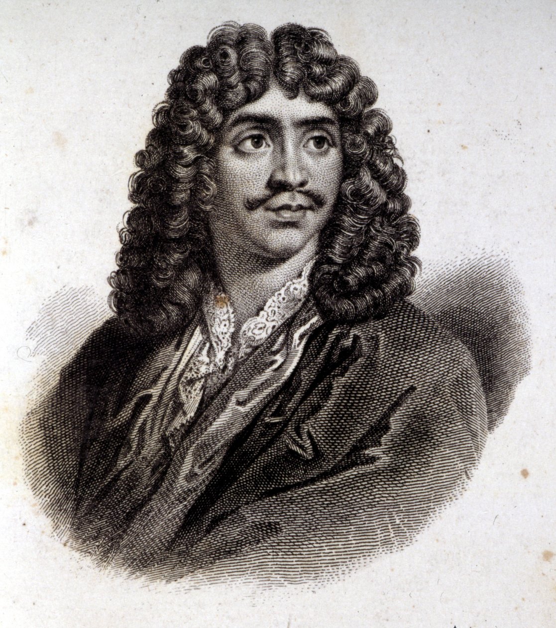 Portrait of Molière, engraving of the 19th century by Unknown artist