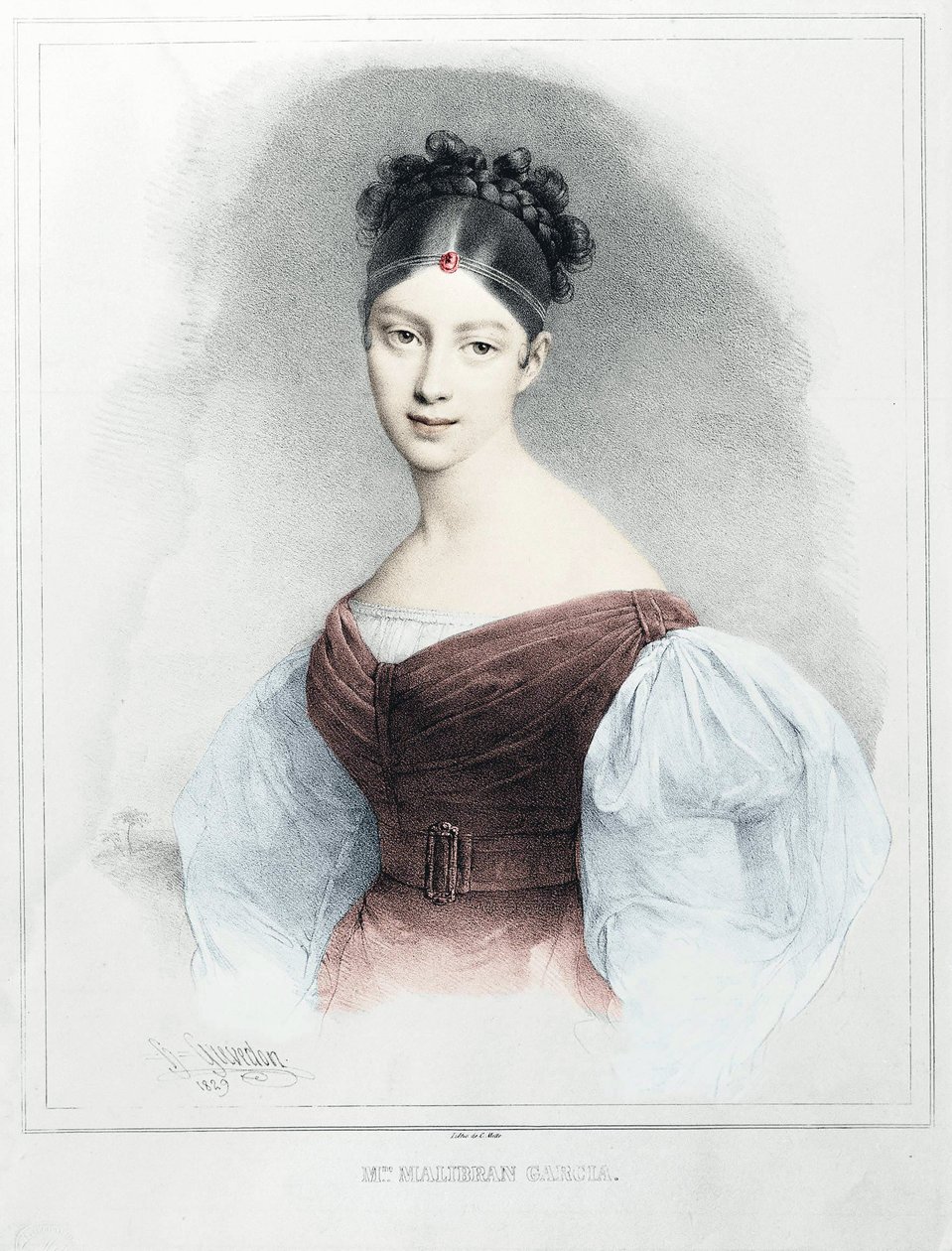 Portrait of Mrs. Malibran Garcia - Singer Mezzo Soprano by Unknown artist