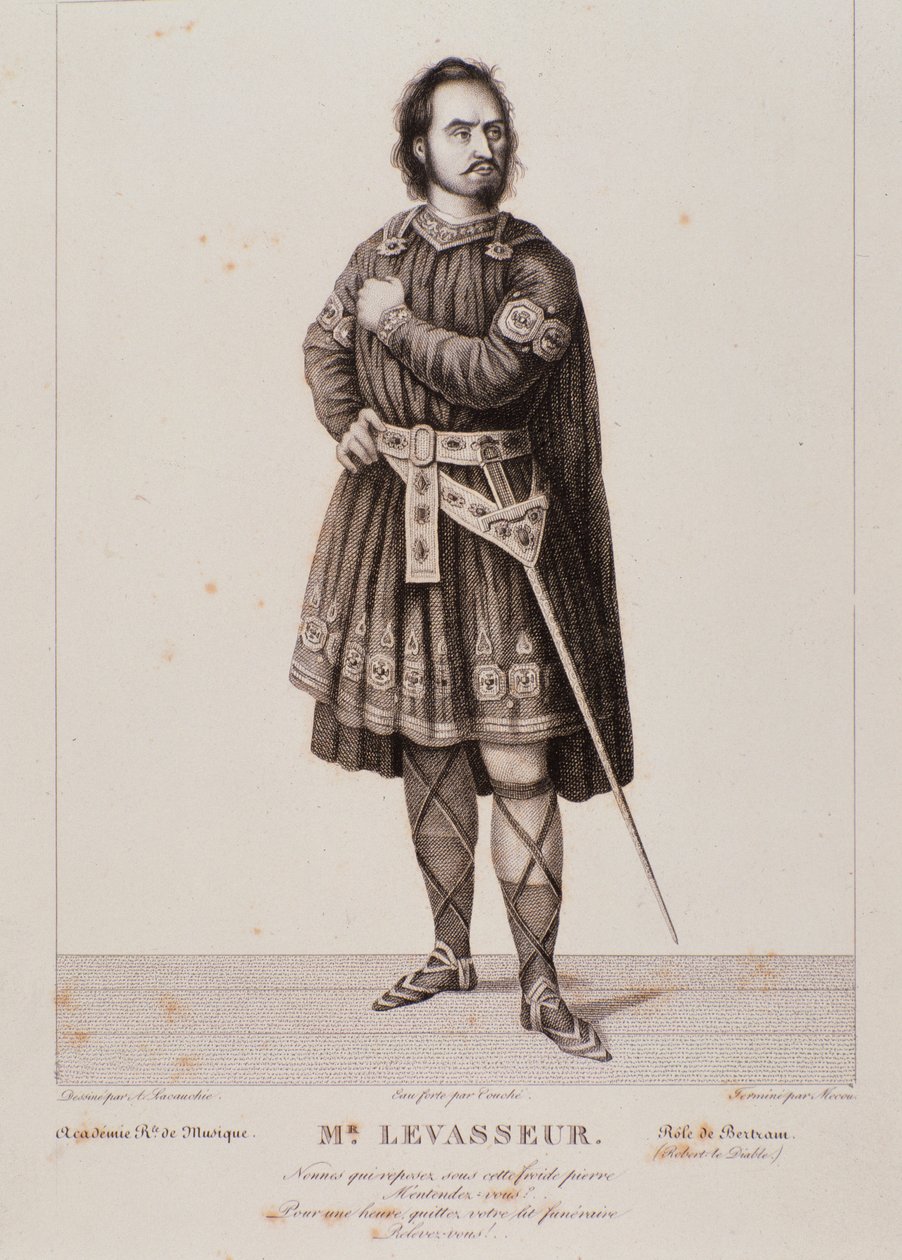Portrait of Nicolas Prosper Levasseur as Bertram in the opera Robert le Diable (1831) by Unknown artist