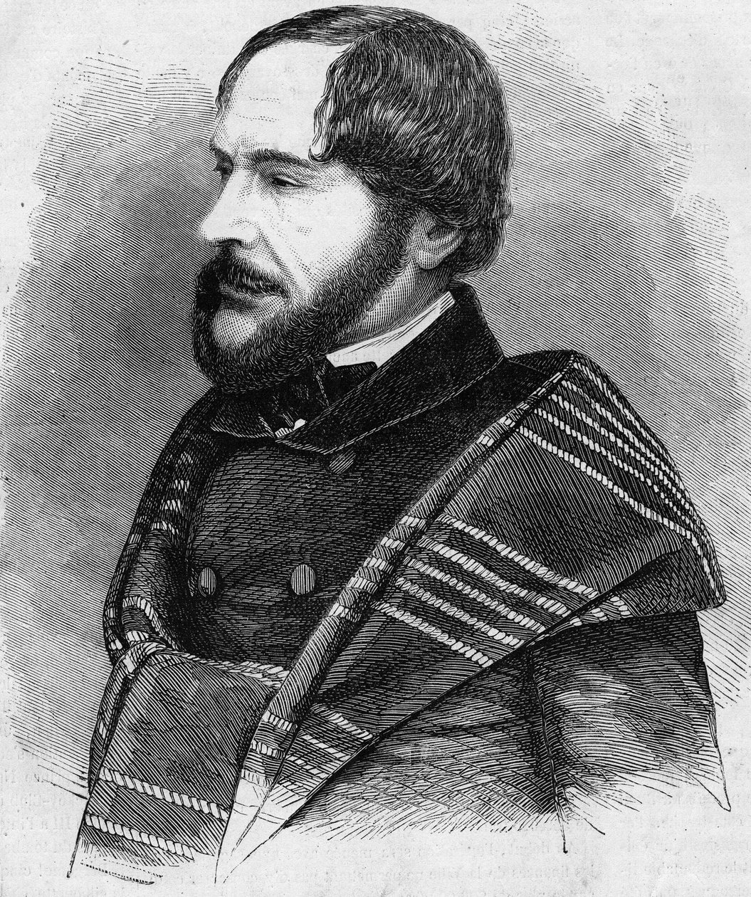 Portrait of Philarete Chasle (1798-1873) (engraving of 1873) by Unknown artist