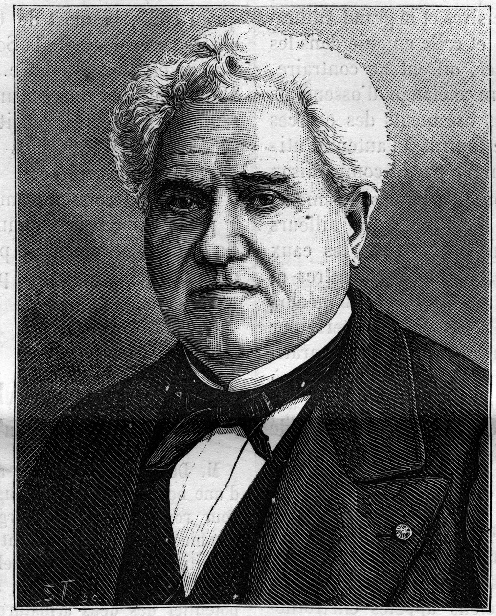 Portrait of Paul Gervais (1816-1879), French zoologist and paleontologist. Engraving in 