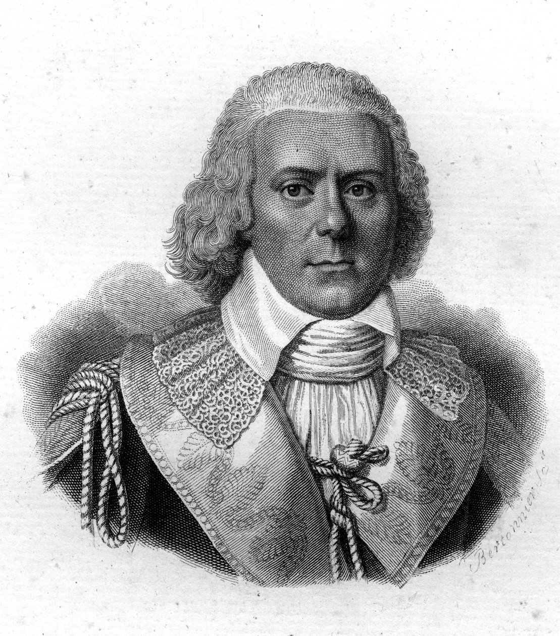 Portrait of Paul de Barras (1755-1829), French politician, engraving of the 19th century by Unknown artist