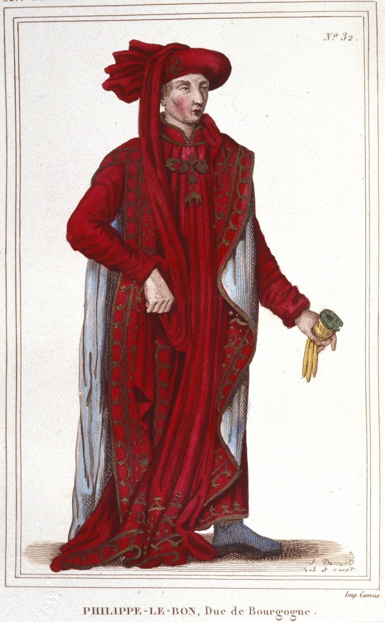 Portrait of Philip III the Good, Duke of Burgundy engraving of 1830 by Unknown artist