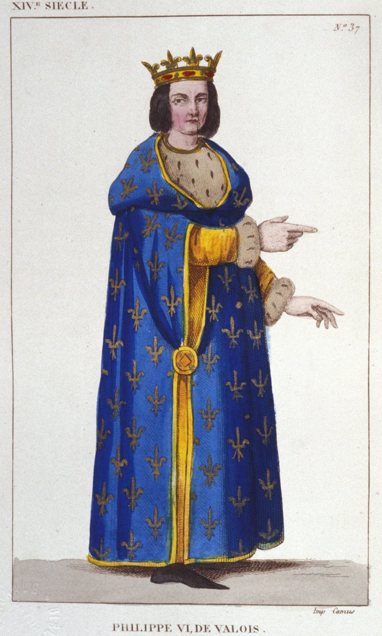 Portrait of Philip VI of Valois, King of France (engraving of 1830) by Unknown artist