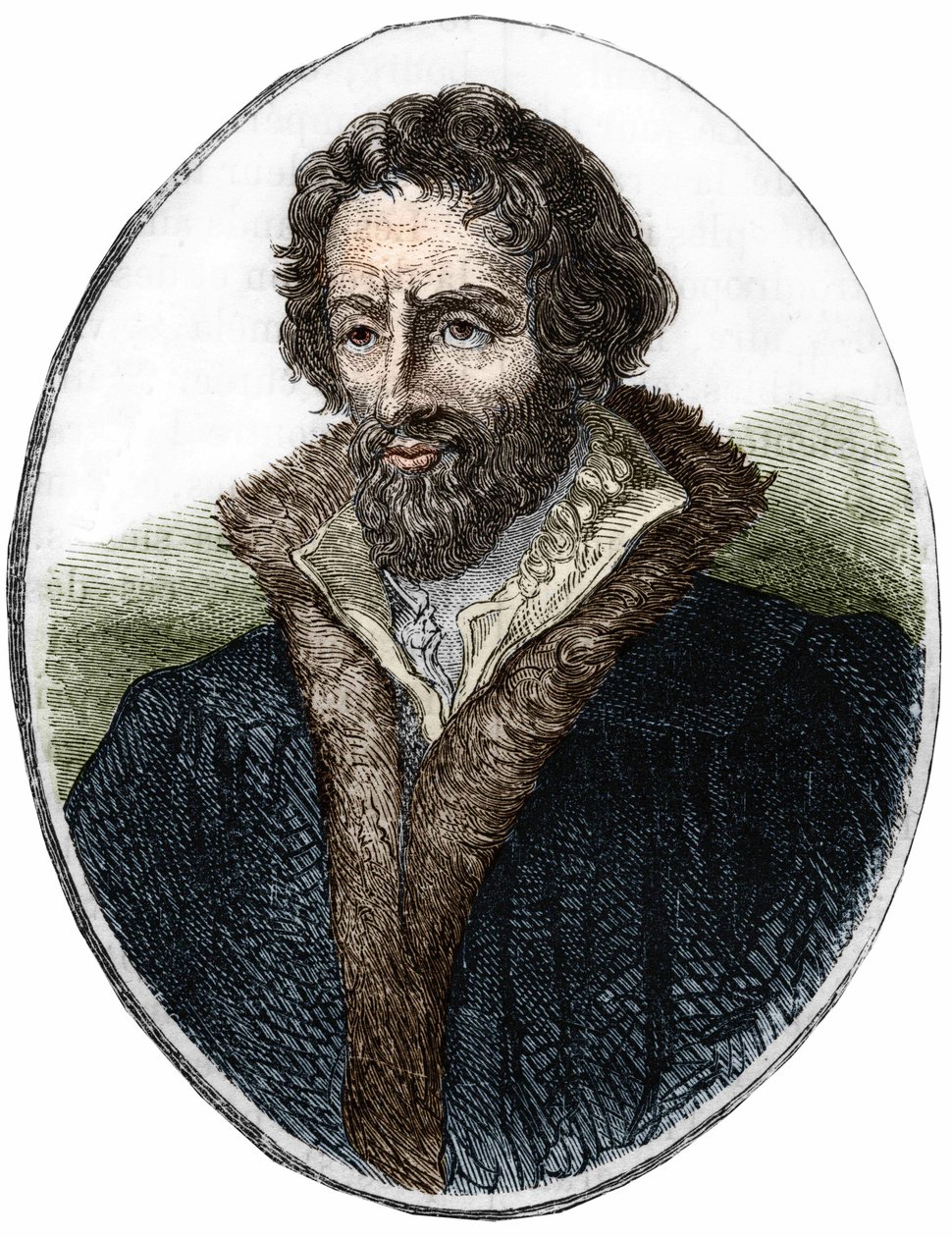 Portrait of Philipp Melanchthon, German religious reformer. Engraving from the 19th century by Unknown artist