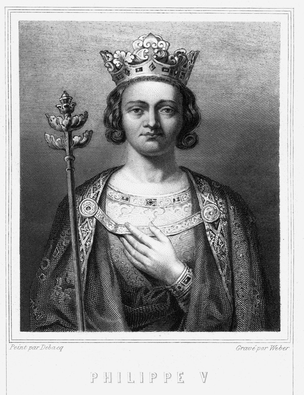 Portrait of Philippe V le Long (1294 - 1322), King of France - in 